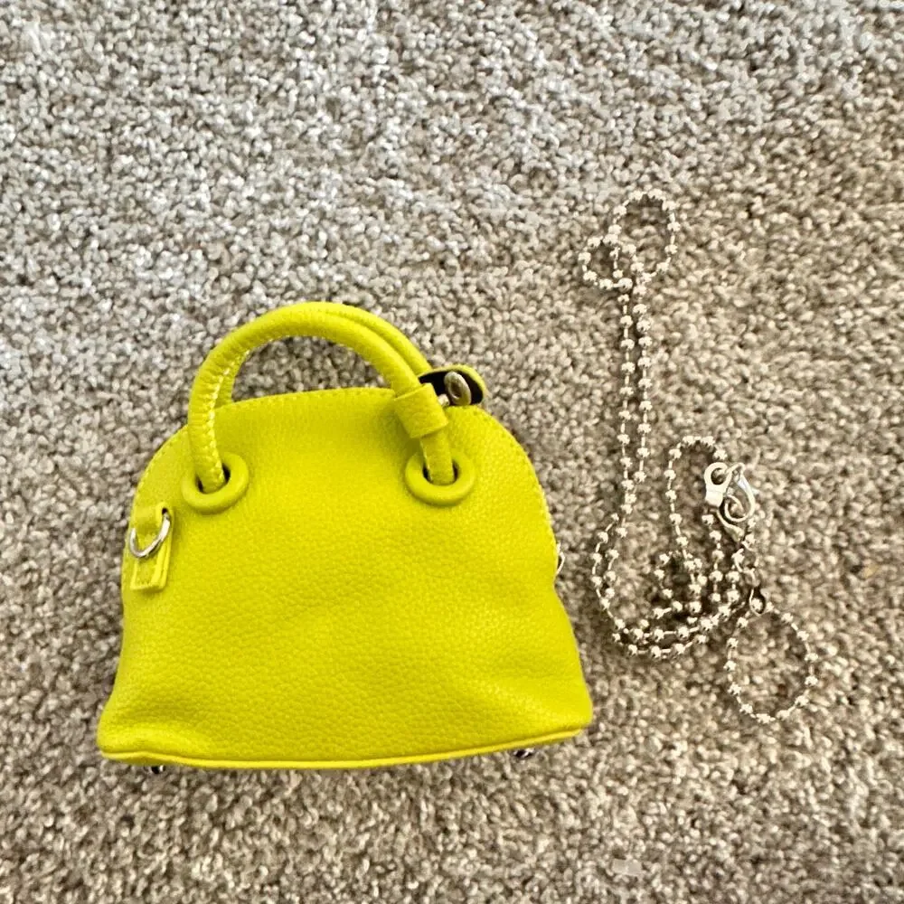 Micro Mini Yellow Green Lime Purse Canvas NEW